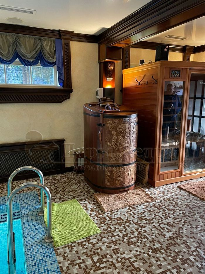 Готовый комплект «Удобный+»: кедровая бочка с парогенератором + био-защита изнутри и снаружи