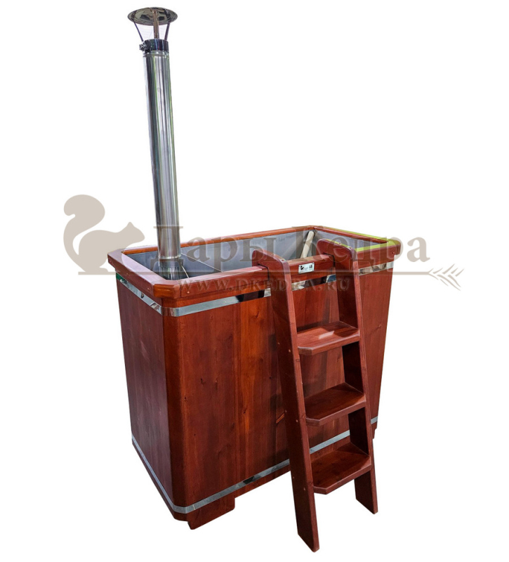 Фурако прямоугольная с металлической вставкой и встроенной печью Фурако прямоугольная с металлической вставкой и встроенной печью